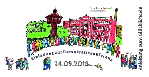 Demokratiekonferenz | Illustration: Elke Renate Steiner - steinercomix.de